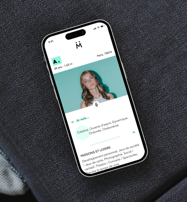 Présentation du projet Fiche Profil avec une maquette.