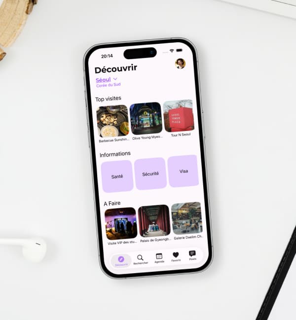 Présentation du projet Explore & Go avec un aperçu de l'application.