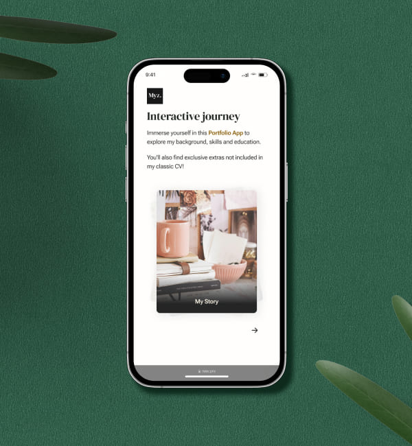 Presentation de mon application portfolio.