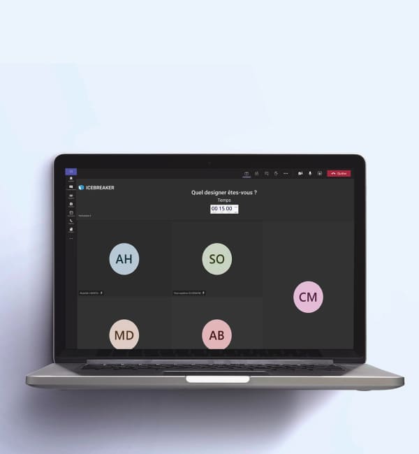 Présentation du projet Teams avec une maquette.